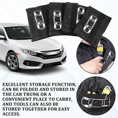Spare Tire Bag with Adjustable Elastic Strap Car Dustproof Tires Protector for All Seasons, 26" Oxford Cloth Tire Sunproof 13"-18" Spare Tires Storage Bag, Universal for Most Cars (Small)