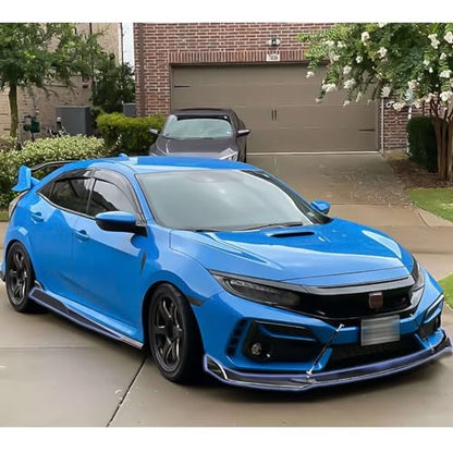 x xotic tech 9Pcs Front Bumper Lip Chin Spoiler + Side Skirt Winglets Diffuser + Rear Bumper Canard Splitter Car Body Kits + Black Adjustable 8"-11" Support Rods Universal Fit Most Vehicles - color: Black, size: Full Wide Body Kit w/8"-11" Rod