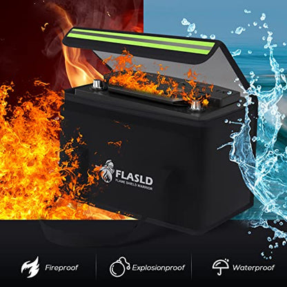 FLASLD Large Fireproof Lipo Bag for 100Ah Lithium Battery Storage and Charging, 14 x 7.8 x 9.5in Waterproof Box for Documents and Valuables - color: 14 x 7.8 x 9.5inch
