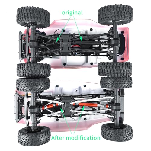 RCLIONS Stainless Steel RC Drive Shaft 32+64mm Driveshaft Upgrade for 1/24th AXIAL SCX24 AXI90081 Deadbolt AXI00004 4WD Rock Crawler Car Parts (Black) - color: Black