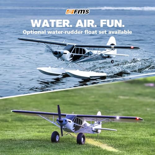 Fms RC Airplane Piper PA-18 Super Cub 1300MM (52") – Remote Control Airplane for Adults & Beginners, 6-Channel RTF with Reflex V3 Stabilization System, Included Transmitter, Receiver & Charger