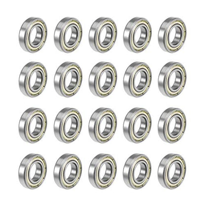uxcell 6901ZZ Deep Groove Ball Bearings Z2 12mm X 24mm X 6mm Double Shielded Carbon Steel 20pcs - size: 12mmx24mmx6mm