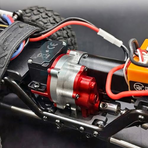 Complete RC Metal Transmission Gearbox Case with Gear Compatible for FMS FCX24M RC Crawler Car Upgrades Parts Transmission Center Gearbox Case for FMS FCX24M Accessories(Gray) - color: Gray