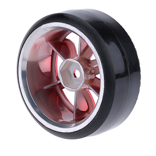 GoolRC 4PCS/Set 1/10 Drift Car Tires Hard Tyre Replacement for Traxxas HSP Tamiya HPI Kyosho On-Road Drifting Car (Red) - color: Red