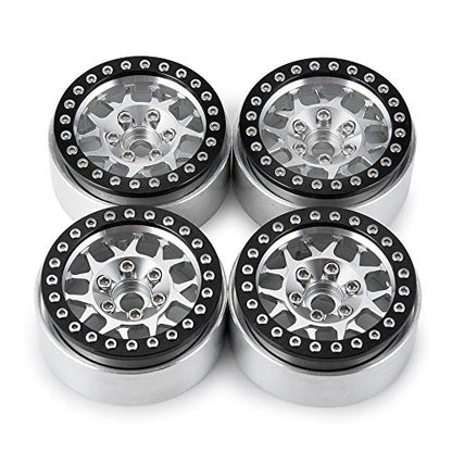 Aluminum 2.2" RC Beadlock Wheels Rims for Axial SCX10 II III TRX4 | 1/10th RC Crawler Car Upgrade Parts