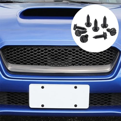 deemars License Plate Screw Kit, 8 Sets Stainless Anti Theft License Plate Screws, Anti-Rattle & Rust-Proof Bolts for Securing License Plates Frames or Covers on Cars, Trucks, SUVs - color: Black-K5