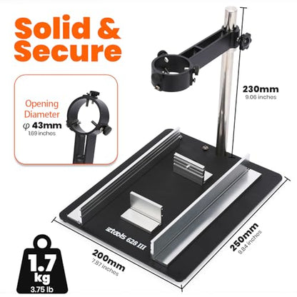 628 III Professional PCB Holder Heavy & Solid 1.7kg with Hot Air Rework Bracket Helping Hands for Clamp Holding Circuit Board and SMD Reflow Soldering