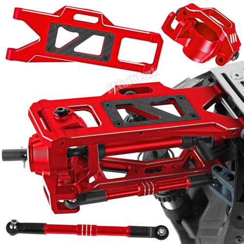 RC Upgrades Part for 1/10 WideMaxx,Model# 89086-4,Suspension Arms,Caster Block,Steering Blocks,Rear Stub Axle Carriers,Drive Shaft Axles,Camber Links,Tie Rod & Servo Horn,Red - color: Red - (Rc Upgrades)