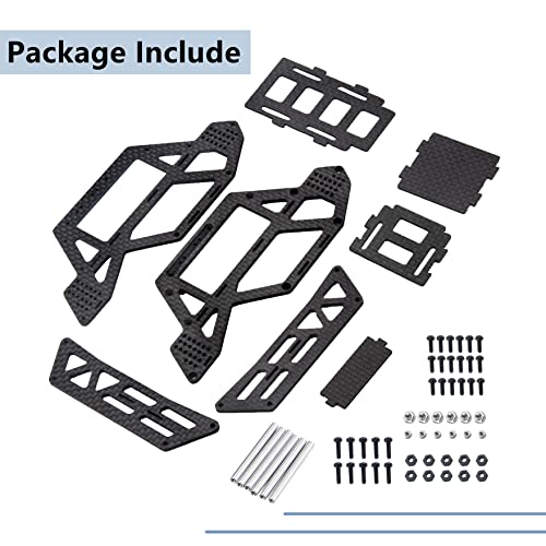 MORLORDY RC Carbon Fiber Chassis Frame Roll Cage Body Shell for 1/24 RC Crawler Car SCX24 Body Upgrades AXI00001 AXI00002 AXI00004 AXI00005 AXI00006 AXI90081 Accessories