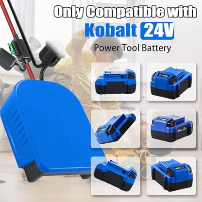 URUN 2 Pack for Kobalt 24V Max Battery Power Wheel Adapter，Power Wheels Battery Converter Kit with Fuses & Wire Terminals, 14AWG Wire, Power Connector for DIY Rc Car Toys, Robotics,Rc Truck - size: for Kobalt 24V Max Battery