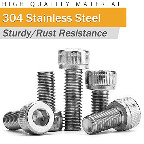 VIGRUE 1110PCS M3 Hex Socket Head Cap Screws Nuts Kit, M3 x 4/5/6/8/10/12/14/16/18/20/25/30mm Stainless Steel Screws Assortment Set W/Allen Wrench and Tip Curved Tweezer - size: M3 Socket silver