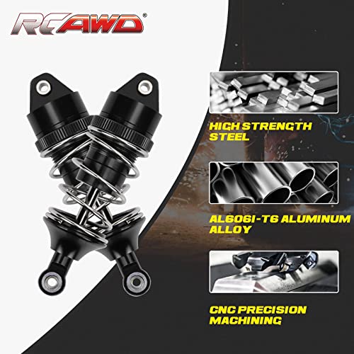 RCAWD ARRMA Vendetta 3S Infraction 70MM MEGA Front Rear Shocks for 1/8 Bash Rc ARA4319V3 ARA4215V3 Series Upgrades Part Black