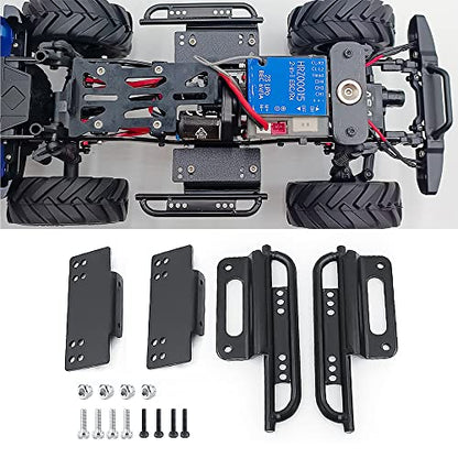 Metal Pedal Side Board Rock Sliders Upgrades for All Axial SCX24 Deadbolt JLU C10 CRC Bronco Gladiator 1/24th RC Crawler Car