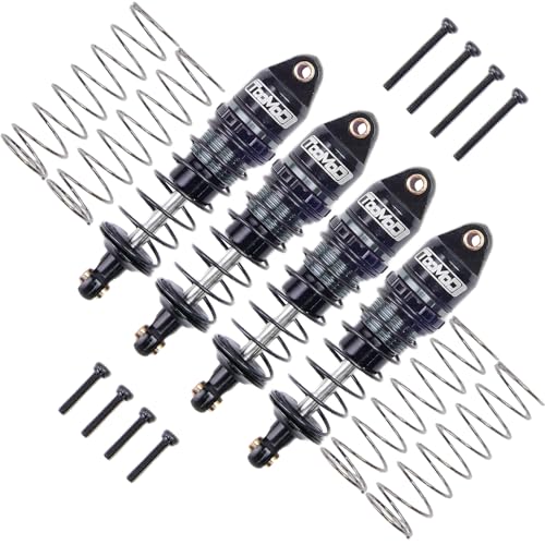 35MM Oil Shock Absorbers Upgrade Compatible with 1/24 RC Crawlers | Fits Axial SCX24 / FCX24 - Oil Damper Upgrade - Black - Gray - color: Black/Gray