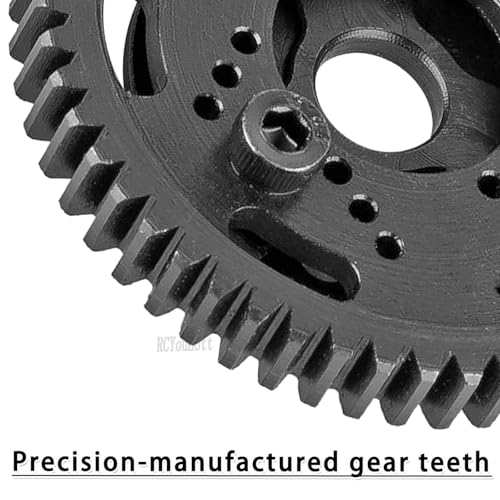 RCMYou RC 52T Slipper Clutch (0.8Mod) Transmission Gears Spur Gear Upgrades Part for 1/10 Slash 2wd VXL/Rustler 2wd VXL/Stampede 2wd VXL/Bandit 2wd VXL,Red - color: Red - (Upgrades)