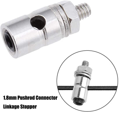 12Pcs Adjustable Pushrod Connector Linkage Stopper 1.8mm + 12Pcs Nylon Control Horns 21x10 mm + 12Pcs 1.5 x 450mm Z Push Rods Parts Compatible for RC Airplane Plane Boat Replacement (12pc)