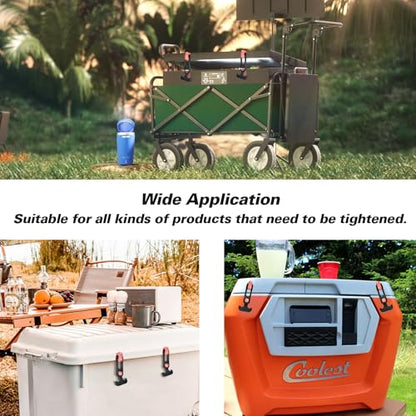Cooler Latches Rubber Latches Replacement for Cooler,Boat,Golf Cart,Tool Box,Off-Road Vehicles,Farm Machinery, Flexible T-Handle Draw Latches(8 Pack) - color: Orange