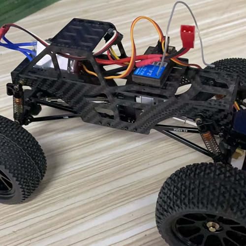 SCX24 Monster Truck Chassis Carbon Fiber Frame SCX24 LCG Chassis for Axial SCX24 Upgrade Parts 1/24 RC Crawler