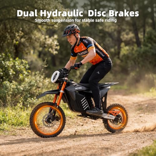Electric Dirt Bike for Teens and Adults, 3500W Peak Motor, 35 MPH Max Speed Fast Electric Motorcycle, 48V 20.8AH Battery, 37 Miles Range, 265 LBS Load, Dual Suspension, Dual Hvdraulic Brakes
