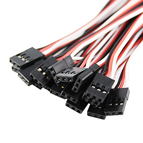 20pcs 3.93inch 10cm 100mm Servo Extension Lead Wire Cable Male to Male KK MK MWC 26awg Servo Wire