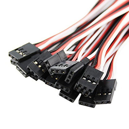 20pcs 3.93inch 10cm 100mm Servo Extension Lead Wire Cable Male to Male KK MK MWC 26awg Servo Wire
