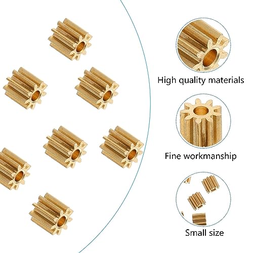 Scicalife 20 Pcs Copper Pinion 10 Tooth Small Modulus Mechanical Gear Set 0.19 in Mini Motor Gears for Diy Models Rc Vehicle Parts Micro Motor Assemblies Science Projects