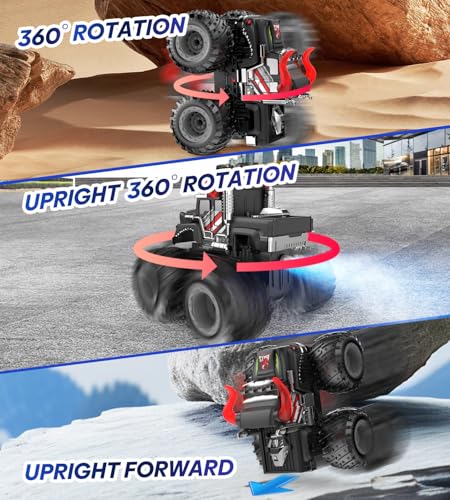 BAODLON Remote Control Monster Car, 2.4GHz RC Bull Monster Truck Toys for 3 4 5 6 7 8 Years Old Boys Kid, All Terrain RC Truck Off Road with Spray, Light, Rechargeable Battery, Christmas Birthday Gift - style: Bull