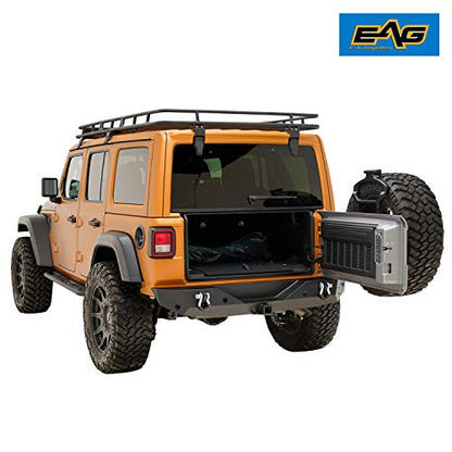 EAG Rear Bumper Rock Crawler with Parking Sensor Bracket Fit for 18-22 Wrangler JL