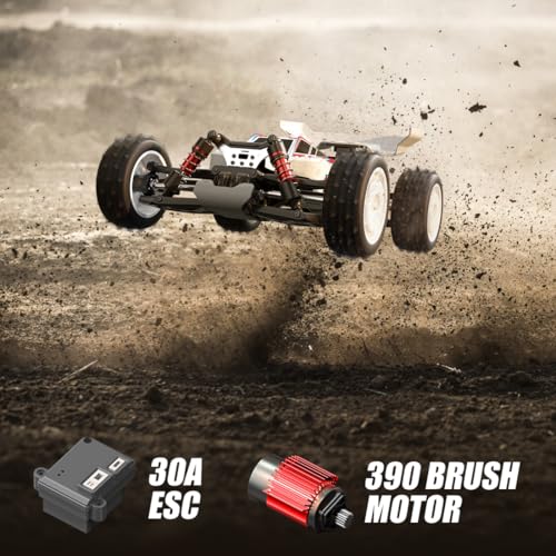 1/16 Scale 4WD RC Off-Road Truck, 70KM/H Brushless Remote Control Car with Full Proportional Steering, All-Metal Bearing Gear Vehicle Model for Hobbyists
