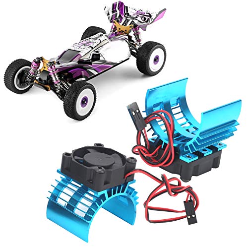 RC Remote Control Car Engine Motor Heatsink 540 Brushed Motor Fan with Heatsink RC Accessory(Blue)