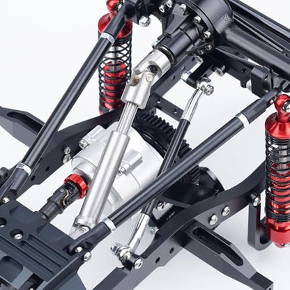 RC Crawler D90 Chassis Frame Builders Kit with Transmission and Gearbox Transfer Case for SCX10,TRX4,D90 DIY Upgrades