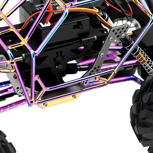 GR5 Titanium Chassis Kit Frame Rail with Multiple Shock mounting Locations for 1/24 AX24 XC-1 Upgrades