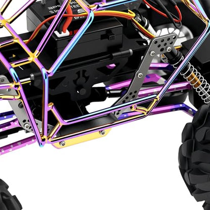 GR5 Titanium Chassis Kit Frame Rail with Multiple Shock mounting Locations for 1/24 AX24 XC-1 Upgrades