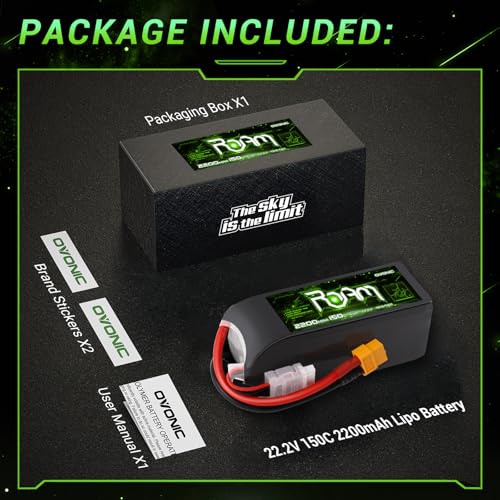 OVONIC 6S Lipo Battery 2200mAh 22.2V 150C with XT60 Plug for RC Truck Truggy Buggy Tank RC Car Racing Hobby