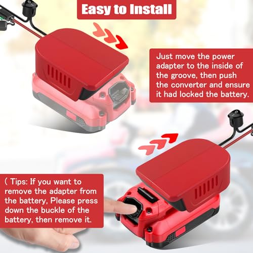 2 Packs Power Wheel Adapter for Craftsman 20V Battery Adapter Power Wheels Battery Converter Kit with Fuses & Wire Terminals, 14AWG Wire, Power Connector for DIY Rc Car Toys, Robotics and Rc Truck