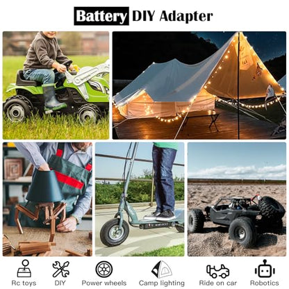 1 Packs Adapter for Milwaukee M12 Battery Adapter 12V Battery Conversion Kit with Switch, Fuse & Wire Terminals, 12AWG Wire, Power Connector for DIY Rc Car Toys and Robotics - size: 1 Pack