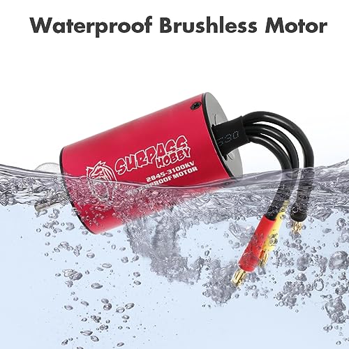 2.4G CH2 RC Transmitter and Receiver Waterproof RC Remote and Receiver 30A Esc 2 in 1 Comb Set for RC Car Boat - color: Black-1