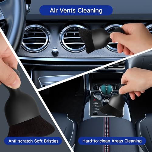 Qydipclin 35Pcs Car Detailing Kit, Car Detailing Brush Set, Car Wash Cleaning Kit, Car Detailing Brushes, Professional Car Care Kit for Interior Exterior Wheels, Blue - size: 35pcs