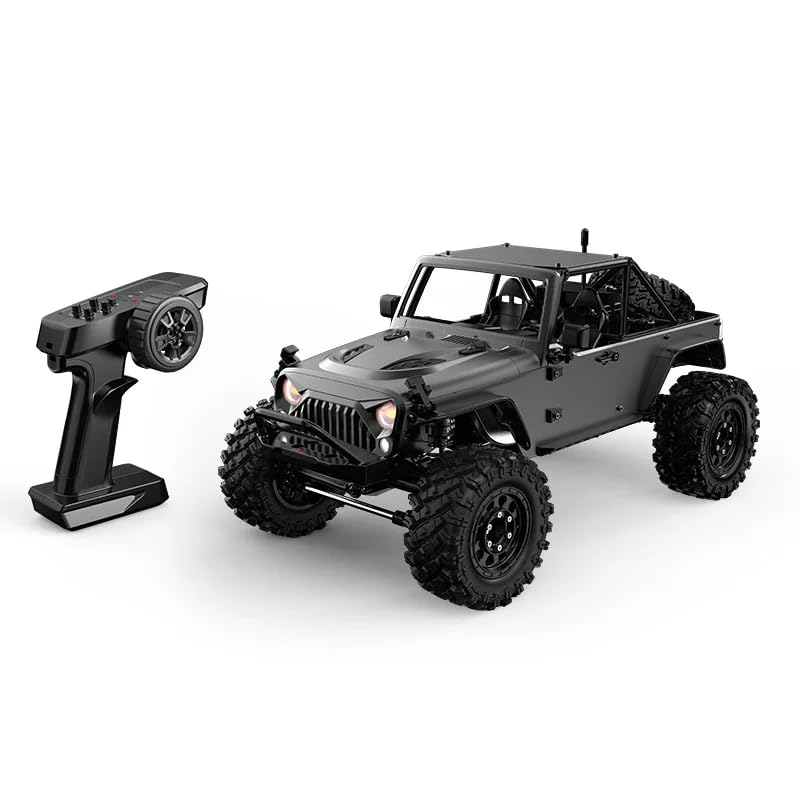 Helidirect MJX H12Y 1/12 Scale RC Car High-Torque 3650 Brushless BLDC Motor Aluminum Shell 12km/h 4WD RC Rock Crawler Off-Road All Terrain Model for Adults (Black (H12Y)) - color: Black (H12y)