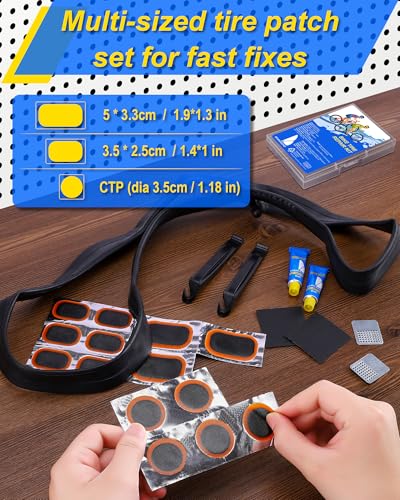 Bike Tire Repair Kit, Bicycle Inner Tube Patch Kit – Portable Case for Bicycle, Motorcycle & Inflatable Tubes - style: Tire Repair Kit