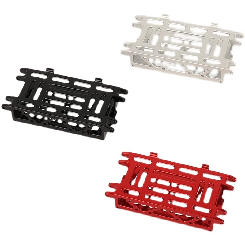 Battery Tray Bracket for Axial 1/24 AX24 XC-1 RC Car, Aluminum Alloy Battery Mounting Plate Battery Protection Board (Black) - color: Black