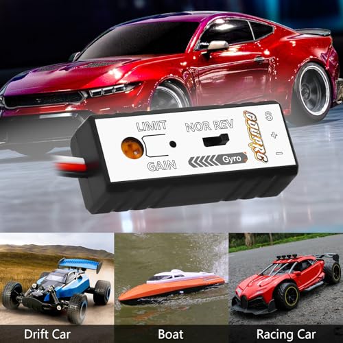 GOUPRC Mini Gyro Module Sensitivity Adjustable and Direction Changeable Automatic Stability Control RC Gyro for RC Car Boat