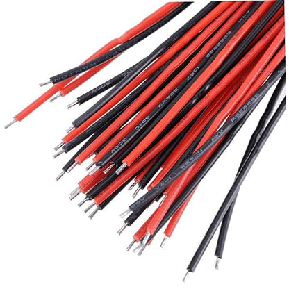 MERRYHAPY 20pairs Pin Connector Kit with Silicone Wire of Male and Female Connectors Red Black for Helicopters and Indoor Planes
