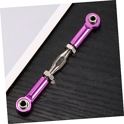 6pcs Adjustable Pull Rod Linkage Turnbuckle Rod for Rc Car Machined Metal Easy Install for Rc Vehicles - color: Purple