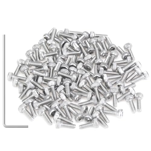 105 Pieces M2.5 x 6mm Socket Head Cap Screws, Thread Pitch 0.45mm, Sutemribor M2.5 Screws, 304 Stainless Steel, Fully Threaded, Silver - size: M2.5 x 6mm, style: Socket Head