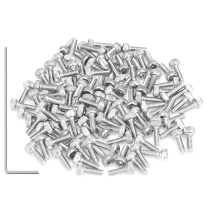 105 Pieces M2.5 x 6mm Socket Head Cap Screws, Thread Pitch 0.45mm, Sutemribor M2.5 Screws, 304 Stainless Steel, Fully Threaded, Silver - size: M2.5 x 6mm, style: Socket Head