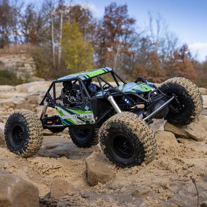 Axial AXP8 Gilamon 1/8 RC Crawler 2.2 4X4 RTR Trail Buggy, Green | Brushed, AXI-1207T1, Battery and Charger Not Included - color: Green