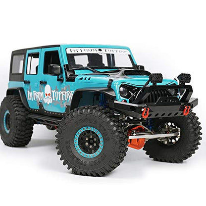 Metal Front Bumper with LED Lights/Lampshade/Shackles for TRX4/SCX10-ii 90046 1/10th RC Crawler Car
