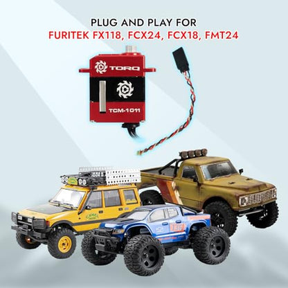 TORQ TCM-1011 Full CNC Case Metal Gear Coreless Servo - Remote Control Car, RC Car Electronics, RC Servo (HELIDIRECT) (TCM-1011 for FX118; FMS)