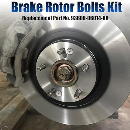 8 PCS Stainless Steel Brake Disc Rotor Screws, Disc Brake Fixing Screw | Brake Disc Rotor Screws for Front and Rear, 93600-06014-0H, Compatible with Honda, Acura, Hyundai and Kia Models